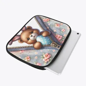 iPad Sleeve - Easter, Bear with Bunny Ears, awd-505