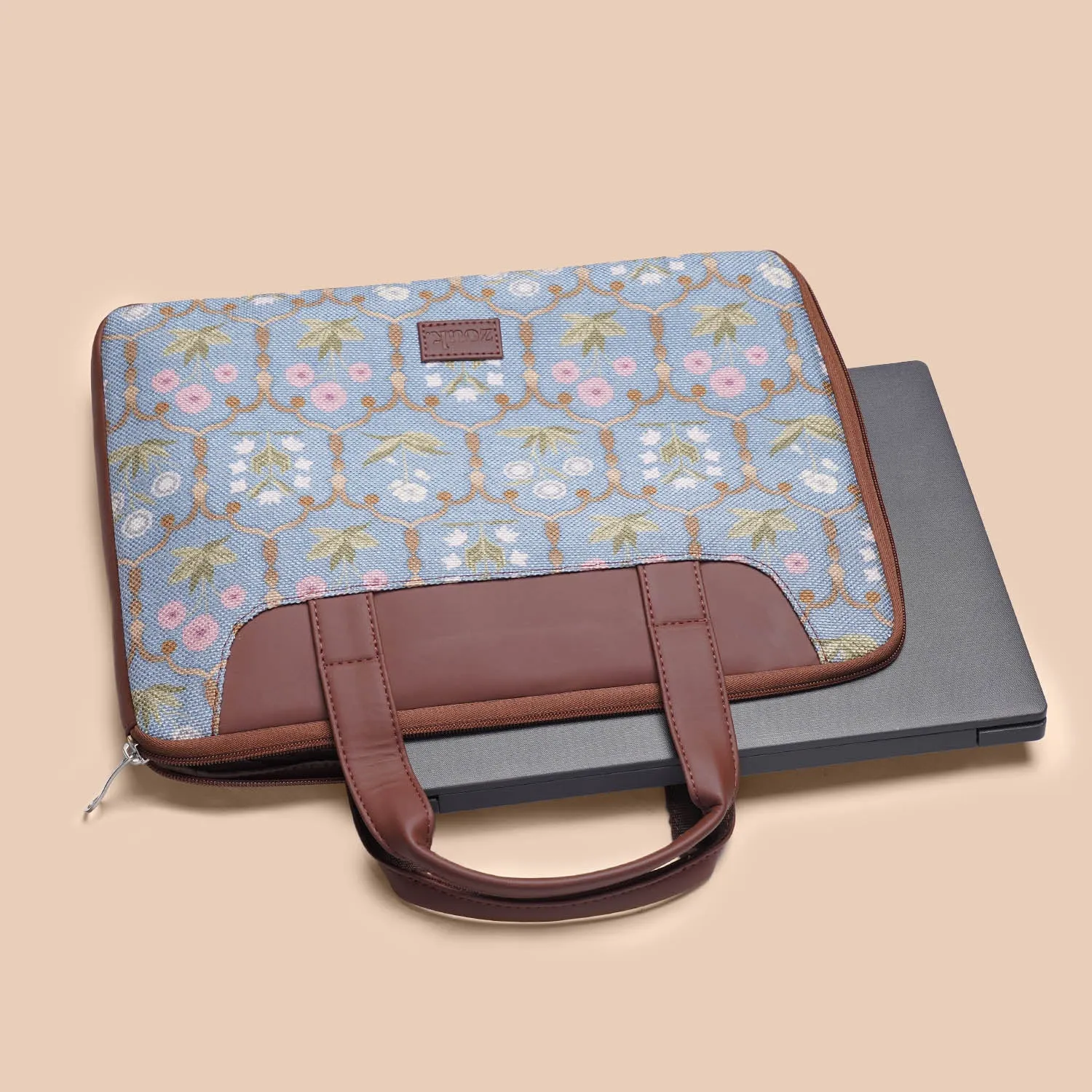 Jaipur Fresco Blue L-Zippered Laptop Sleeve