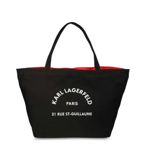 K/Rue St. Guillaume Canvas Tote Bag in Black