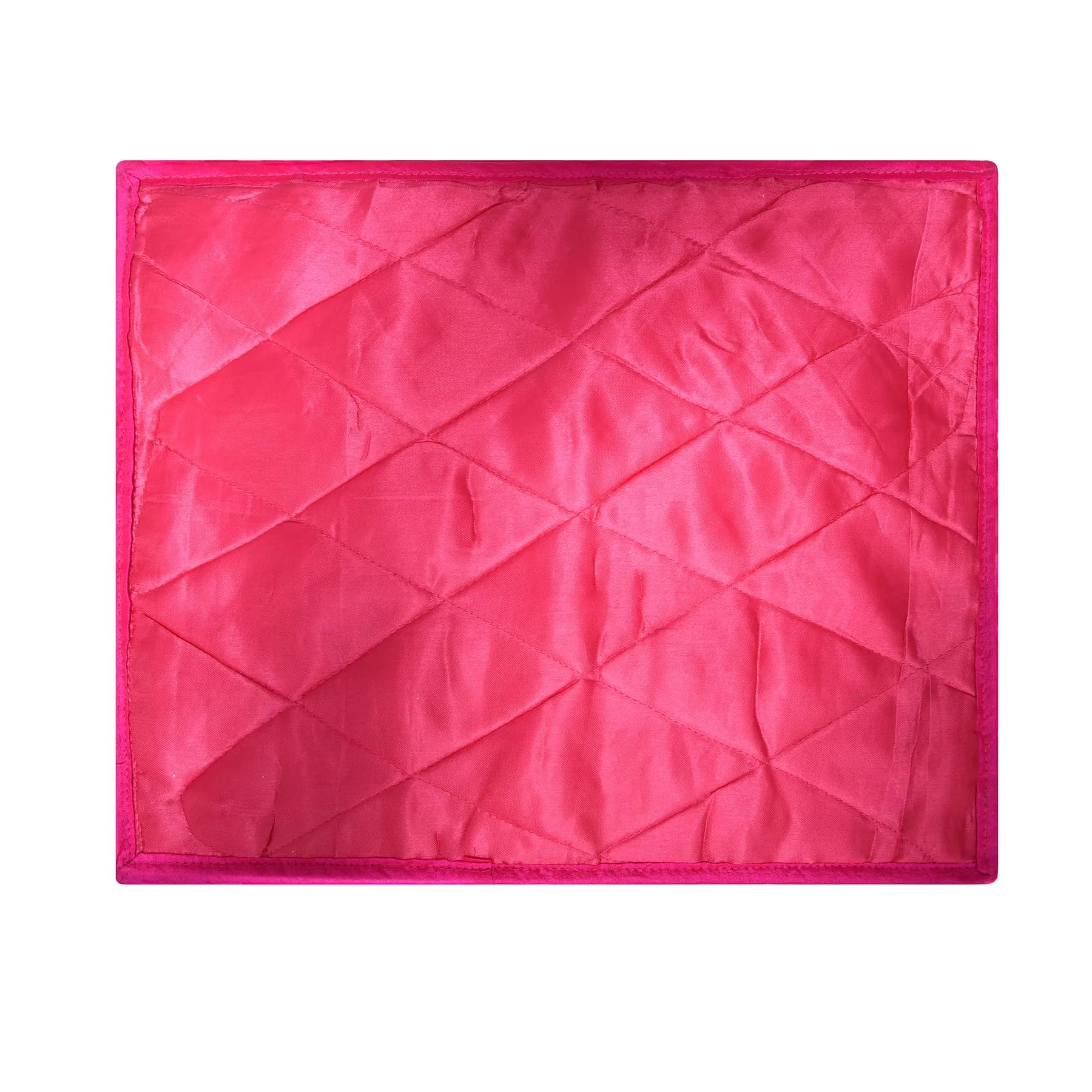 Kuber Industries Saree Cover | Zipper Closure Single Packing Saree Bag | Clothes Saree Stoarge Organizer | Wardrobe Organizer with Handle | Transparent View Packing Saree Cover | Pack of 6 | Pink