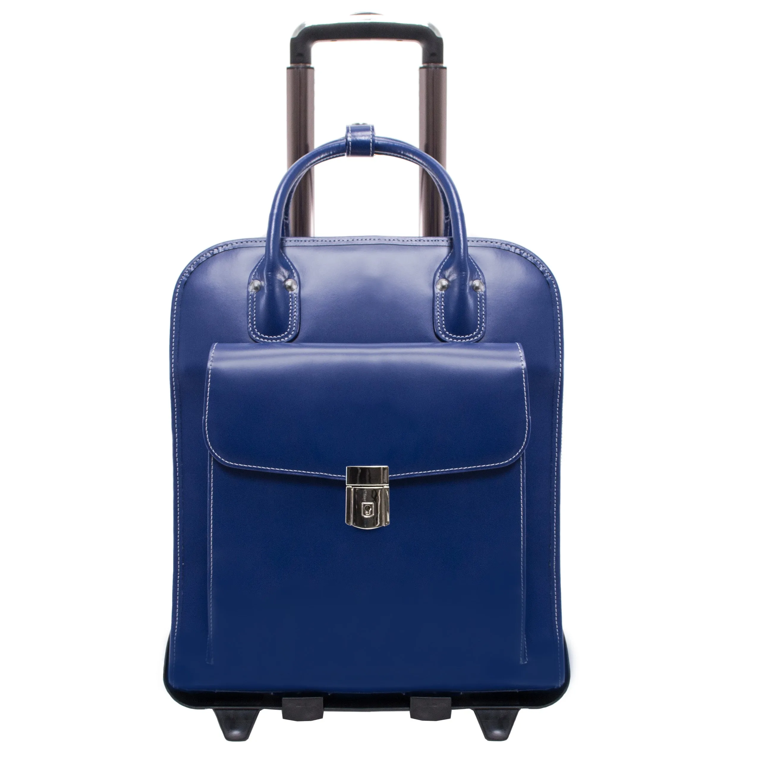 LA GRANGE | 15” Leather Vertical Detachable-Wheeled Laptop Case