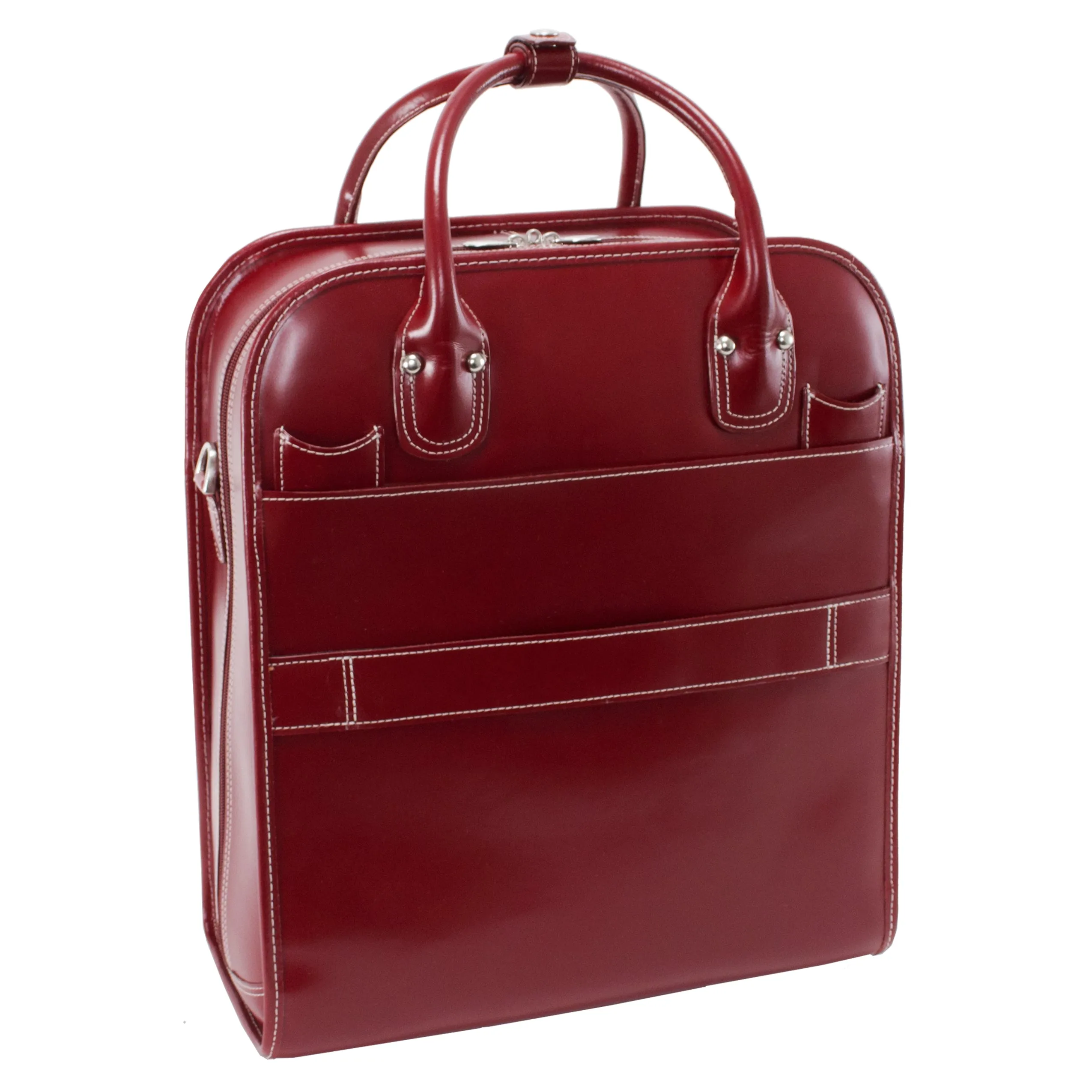 LA GRANGE | 15” Leather Vertical Detachable-Wheeled Laptop Case