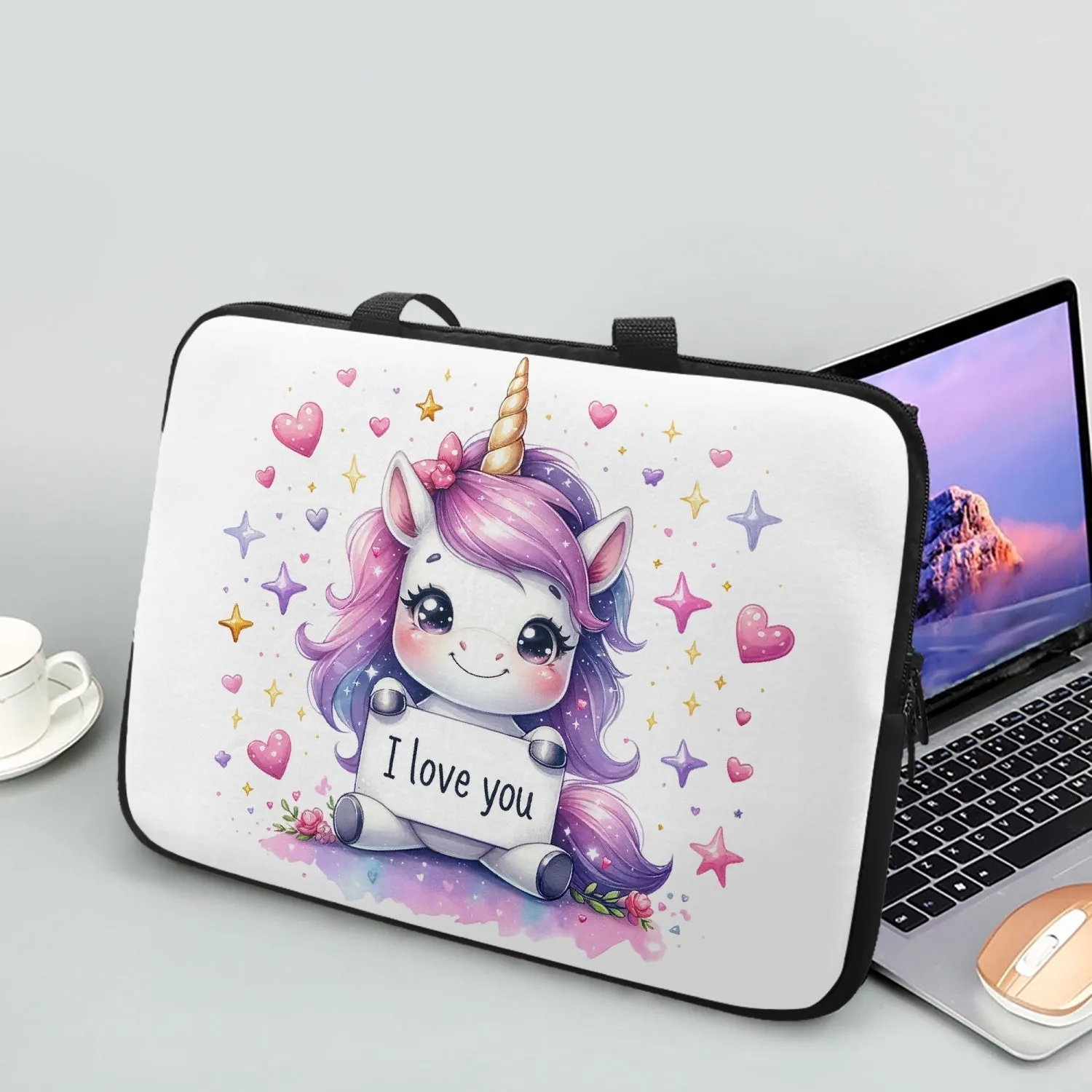 Laptop Sleeve with handles - Unicorn