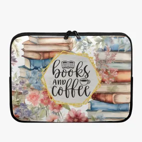 Laptop Sleeve - without handles - Books and Coffee