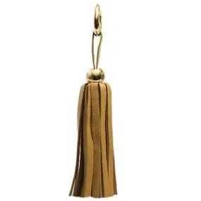 Leather Tassel - Gold/Goldenrod