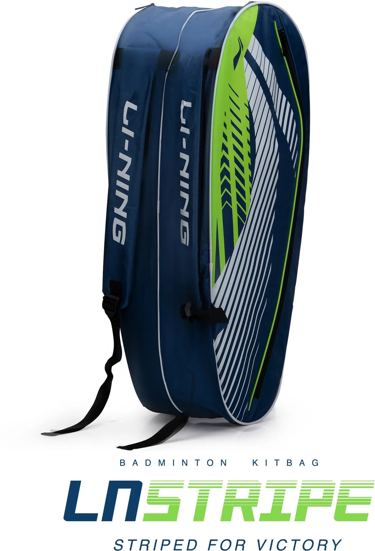 Li-Ning Stripe Badminton Kit Bag (Blue/Green) (Size - L/50 L)