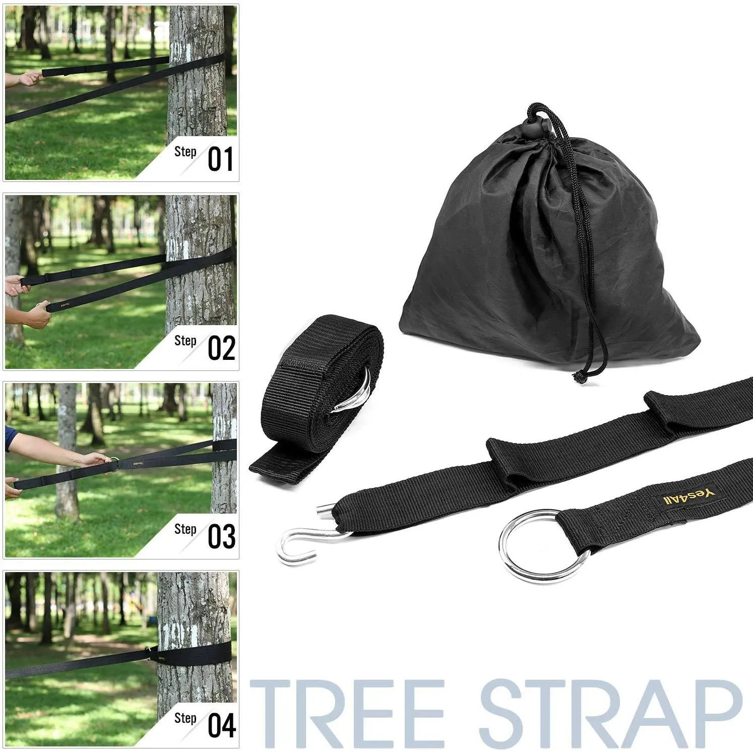 Lightweight Camping Hammock with Strap & Carry Bag