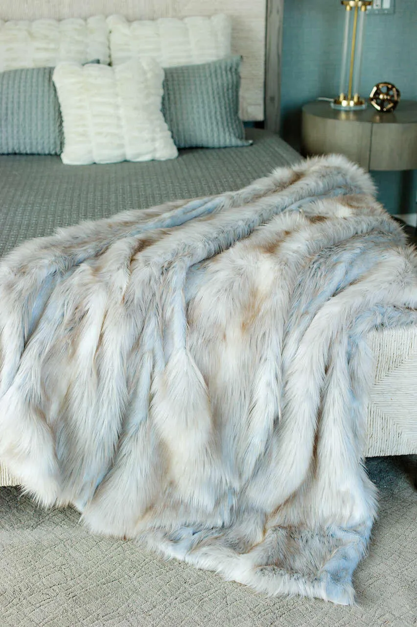 Limited Edition Siberian Fox Faux Fur Throw