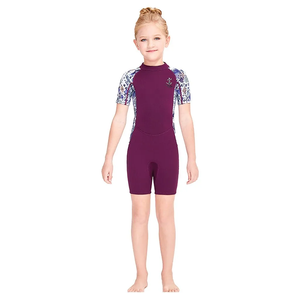 Little Surprise Box Maroon Anchor Print Swimwear for Kids