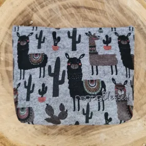 Llama Drama - Recycled Felt Cosmetic Bag