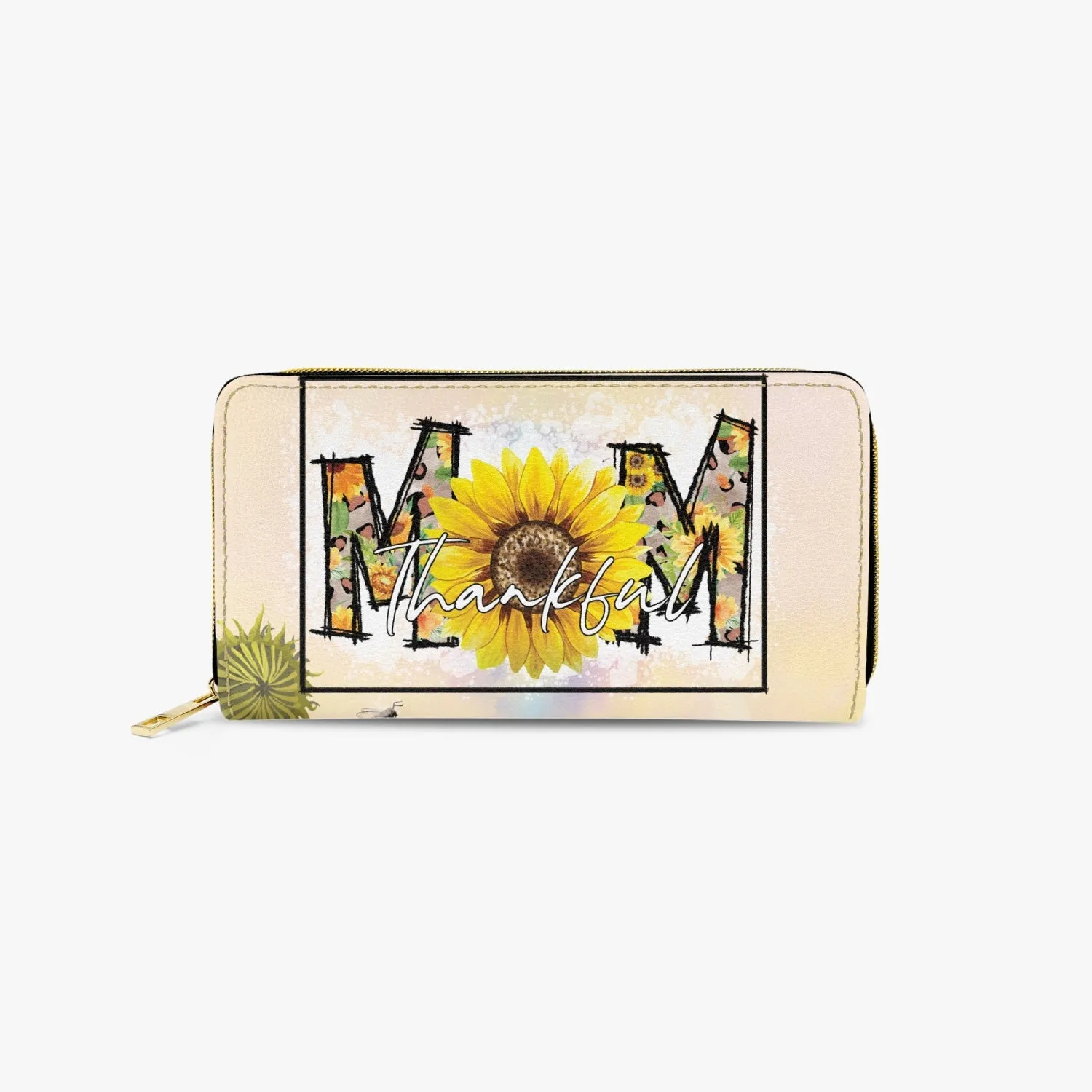 Long Type Zipper Purse - Sunflower, Mum/Mom