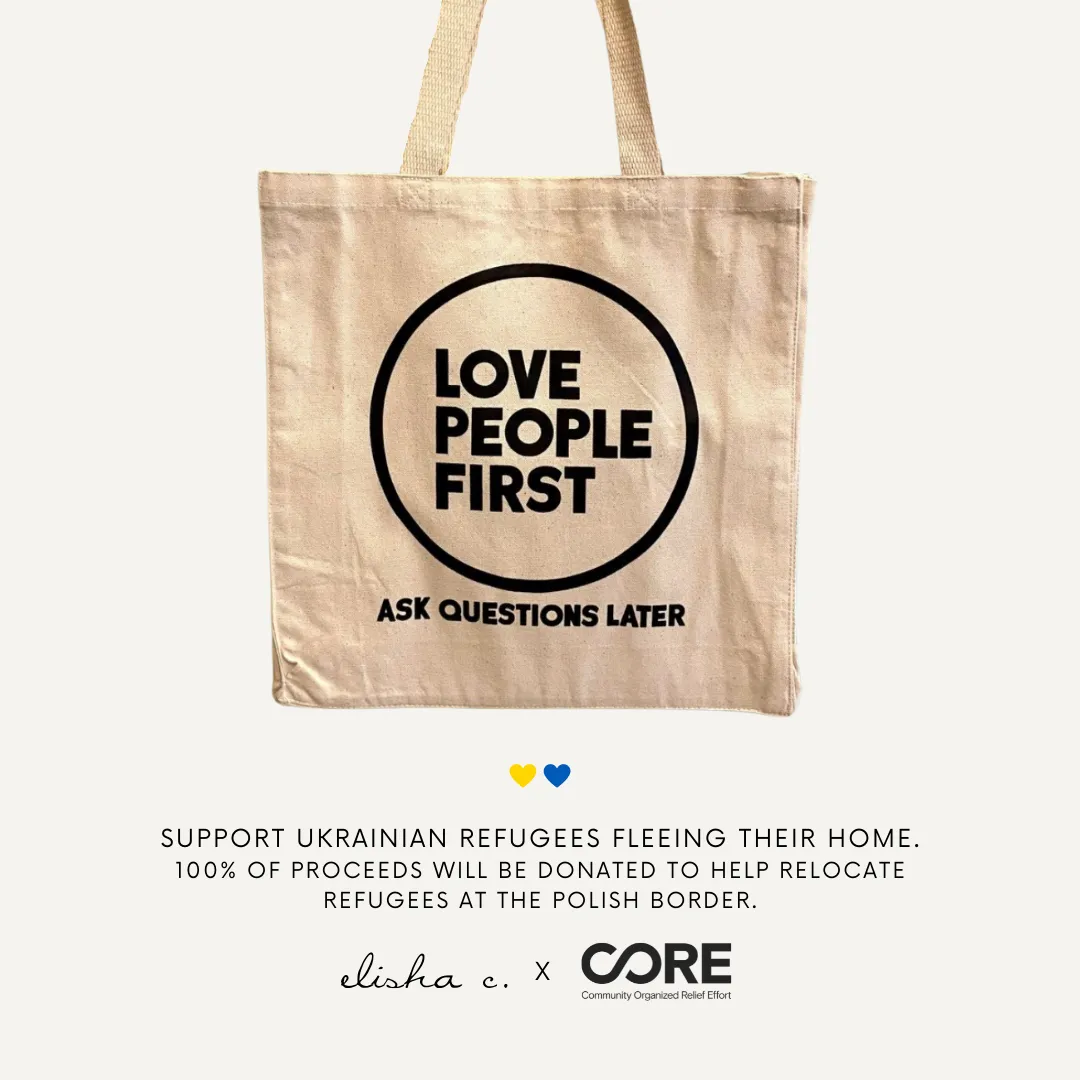 'Love People First' Tote