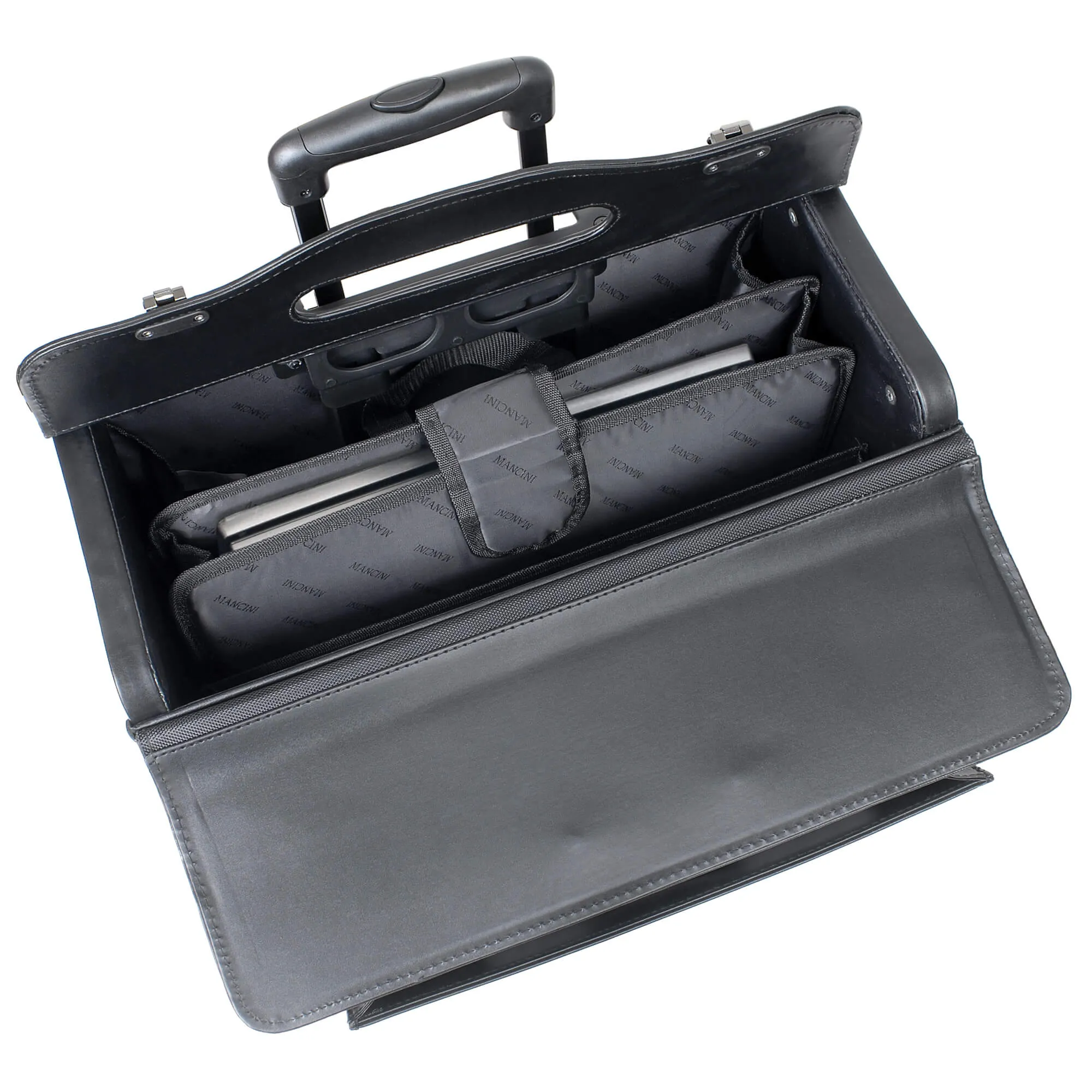 Mancini Simulated Leather Wheeled Catalog Case