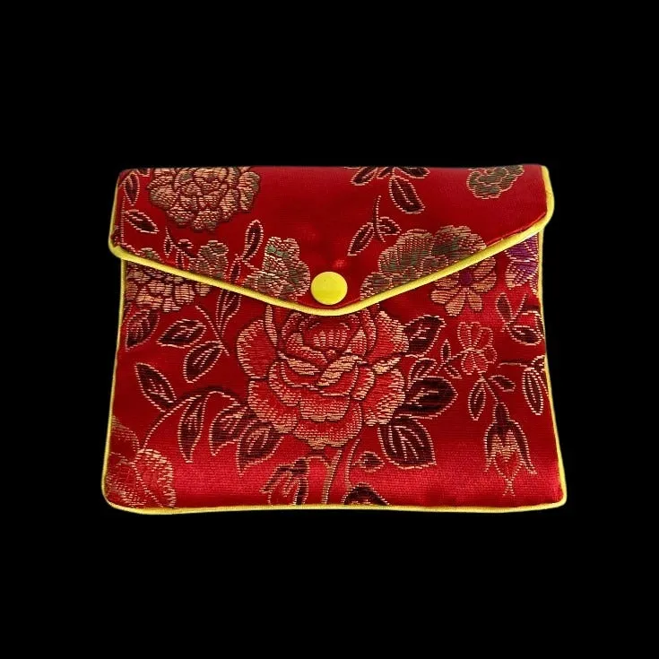 Medium Floral Print Jewelry Bag