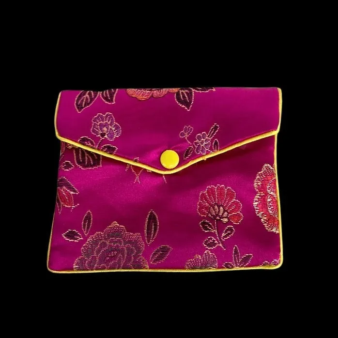 Medium Floral Print Jewelry Bag