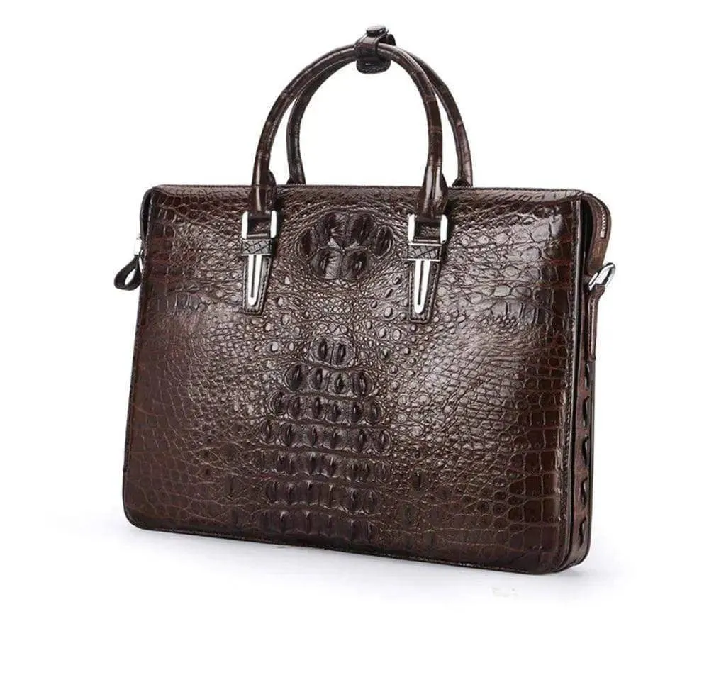 Men's Crocodile Leather Briefcase,Business Bag,Computer Bags,Laptop Bags