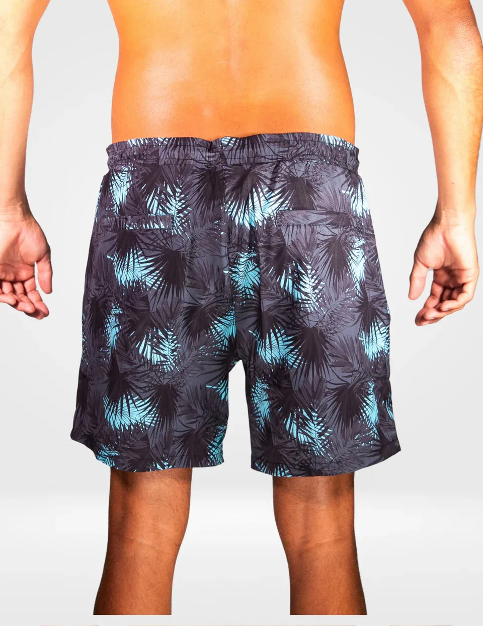 Midnight Palms - Swim Shorts With Waterproof Pocket