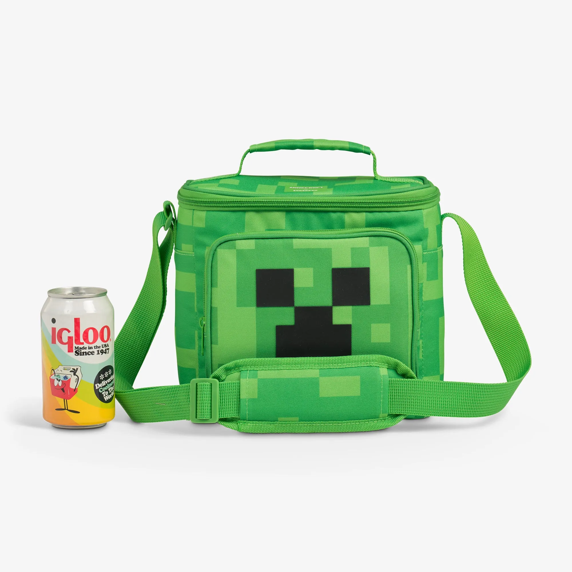 Minecraft Creeper Square Lunch Cooler Bag