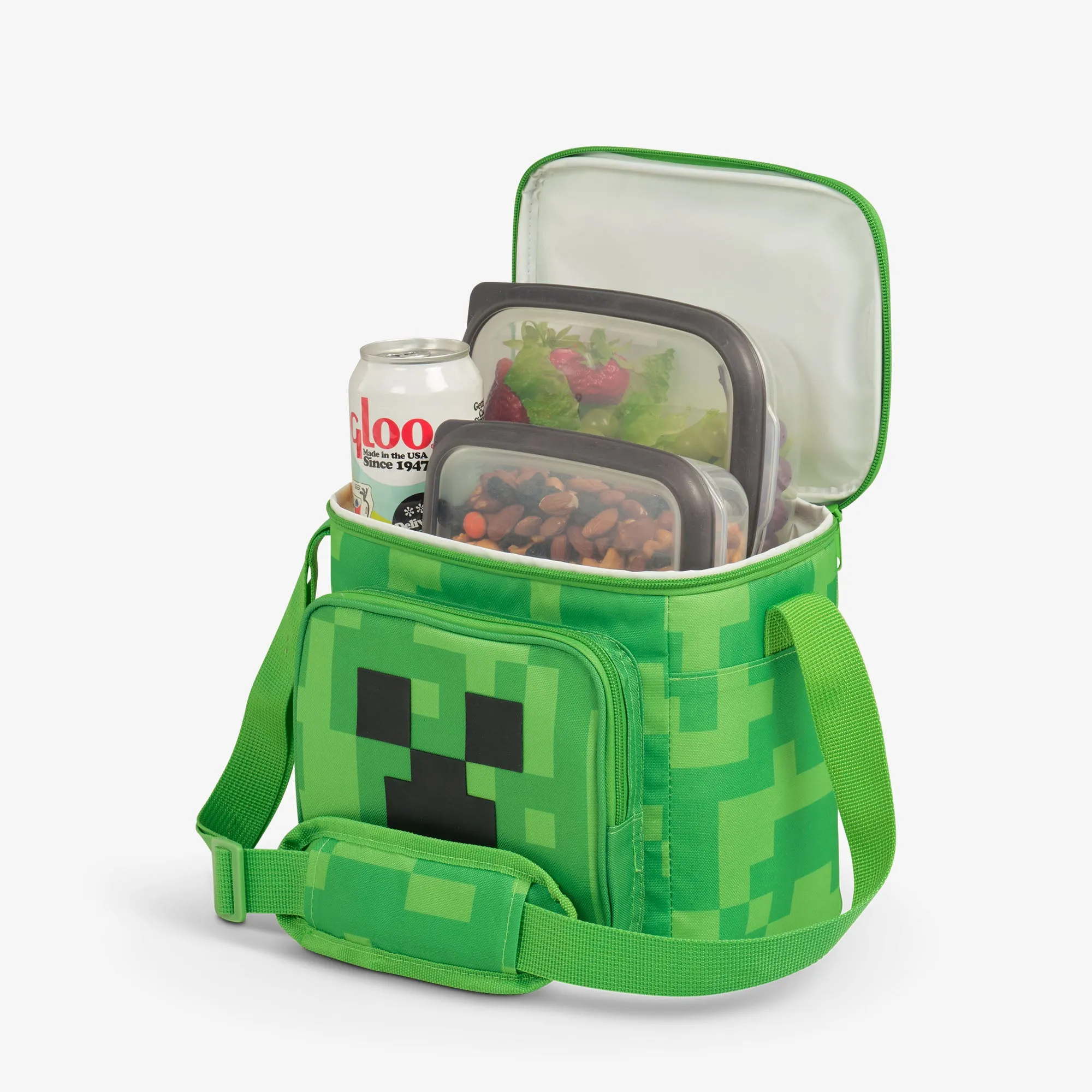 Minecraft Creeper Square Lunch Cooler Bag