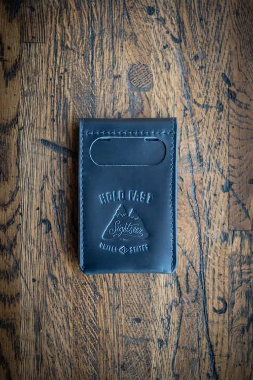 Mini EDC Fieldbook | Leather Journal Cover and Pen Caddy for Every Day Carry