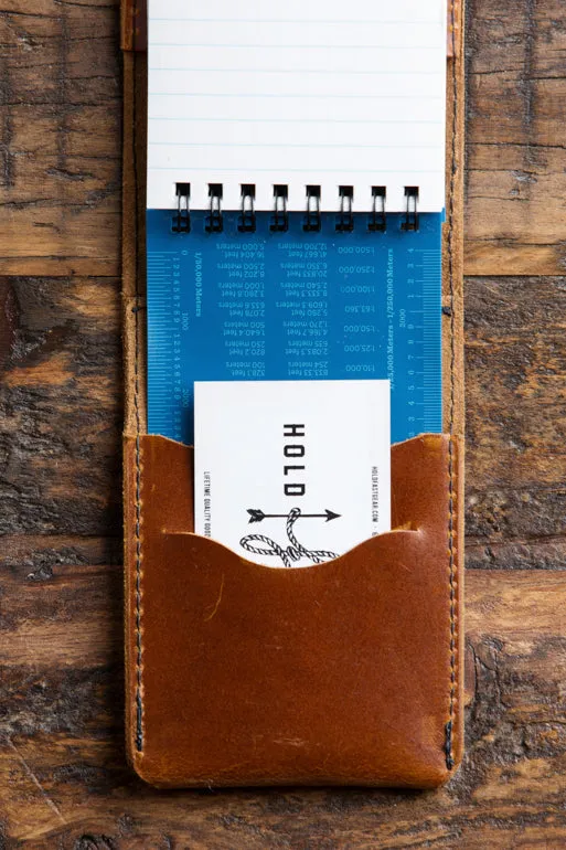 Mini EDC Fieldbook | Leather Journal Cover and Pen Caddy for Every Day Carry