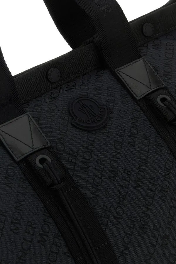 MONCLER | Black canvas Tech shopping bag