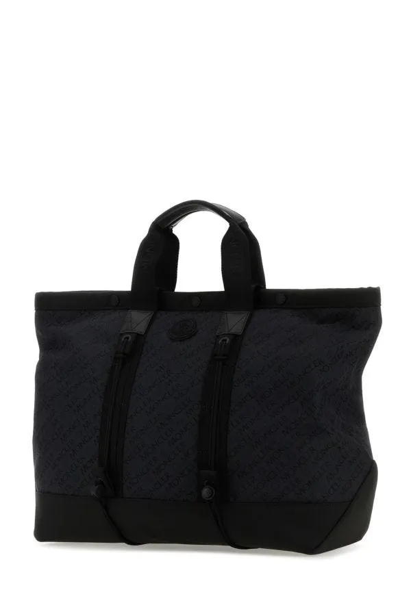 MONCLER | Black canvas Tech shopping bag