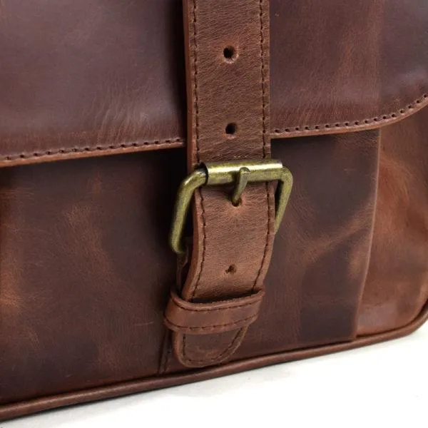 Montana Portfolio XL Briefcase Legal Size in Rustic Brown Leather