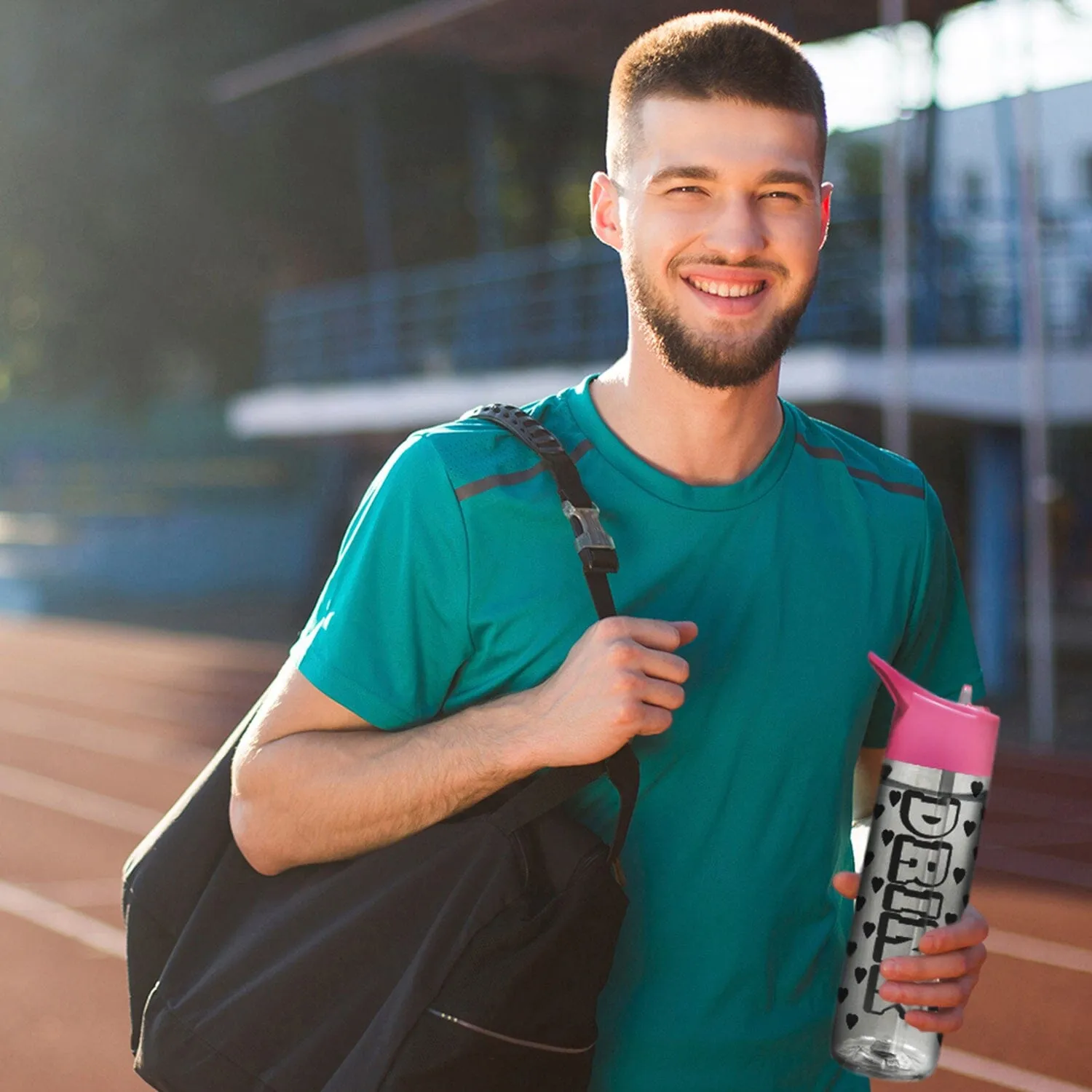 Motivational Leak Proof 32 Oz Water Bottles With Removable Straw