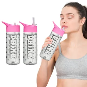 Motivational Leak Proof 32 Oz Water Bottles With Removable Straw