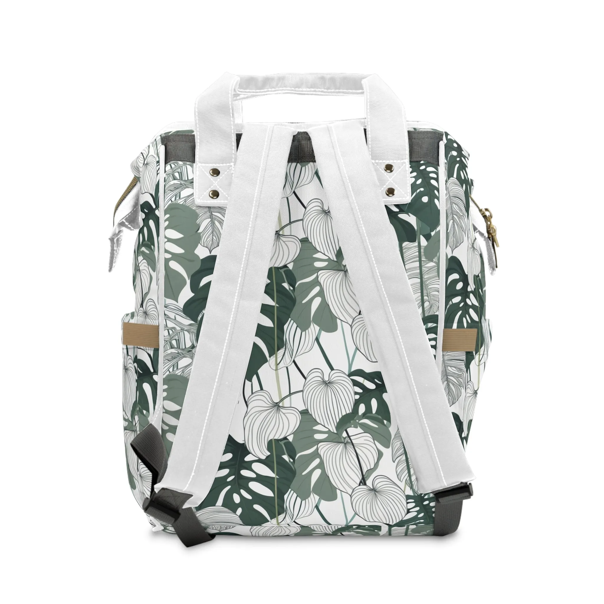 Multifunctional Backpack - Tropical Leaves pattern