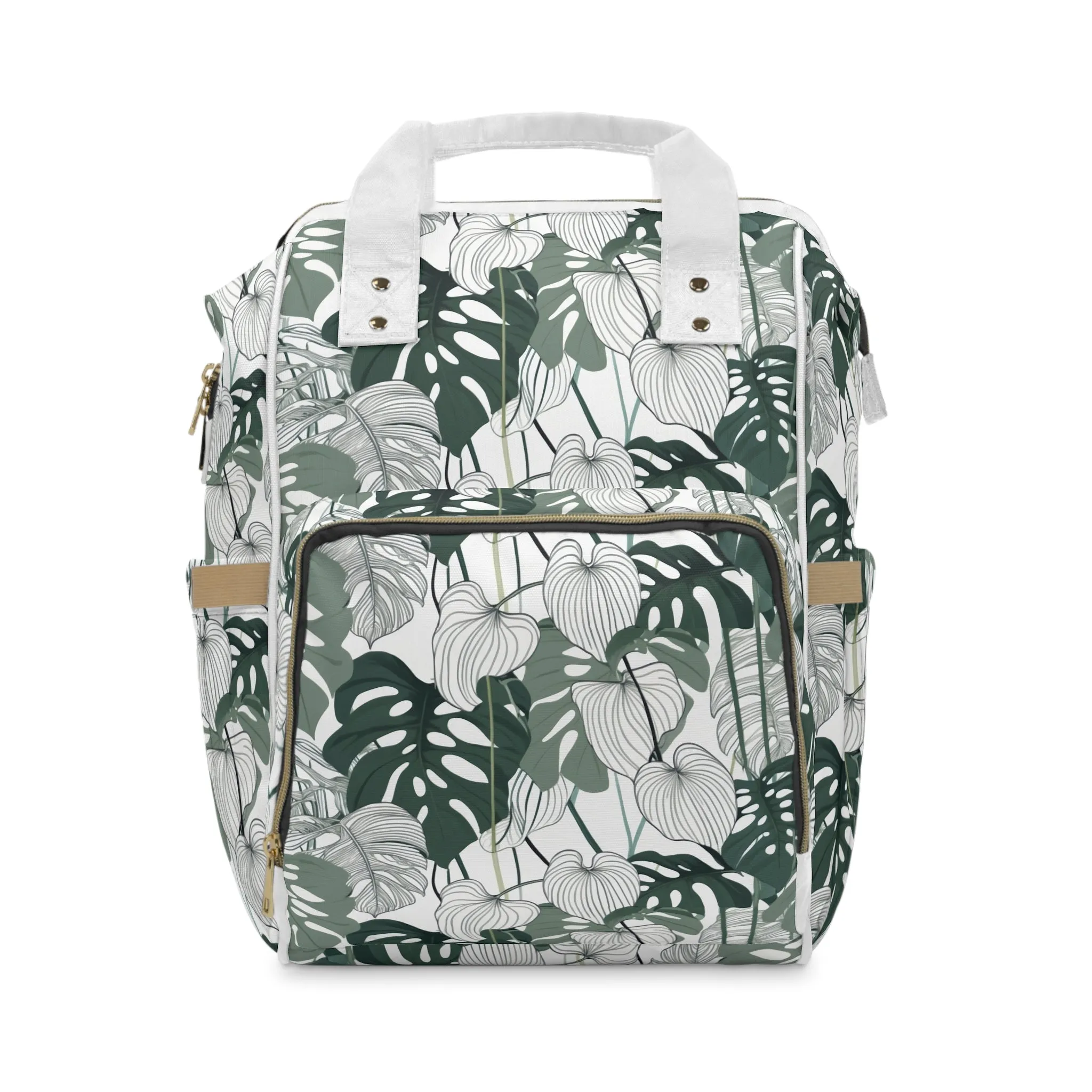 Multifunctional Backpack - Tropical Leaves pattern