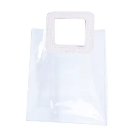 Multifunctional Clear PVC Tote Gift Bag 17x14cm