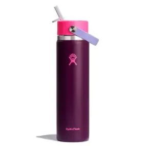 New - Hydro Flask 24oz Wide Mouth Flex Straw Water Bottle Sugar Plum