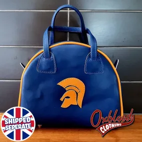 Orange & Blue Trojan Handbag - ALY Style - Hand-stitched Reggae Bag