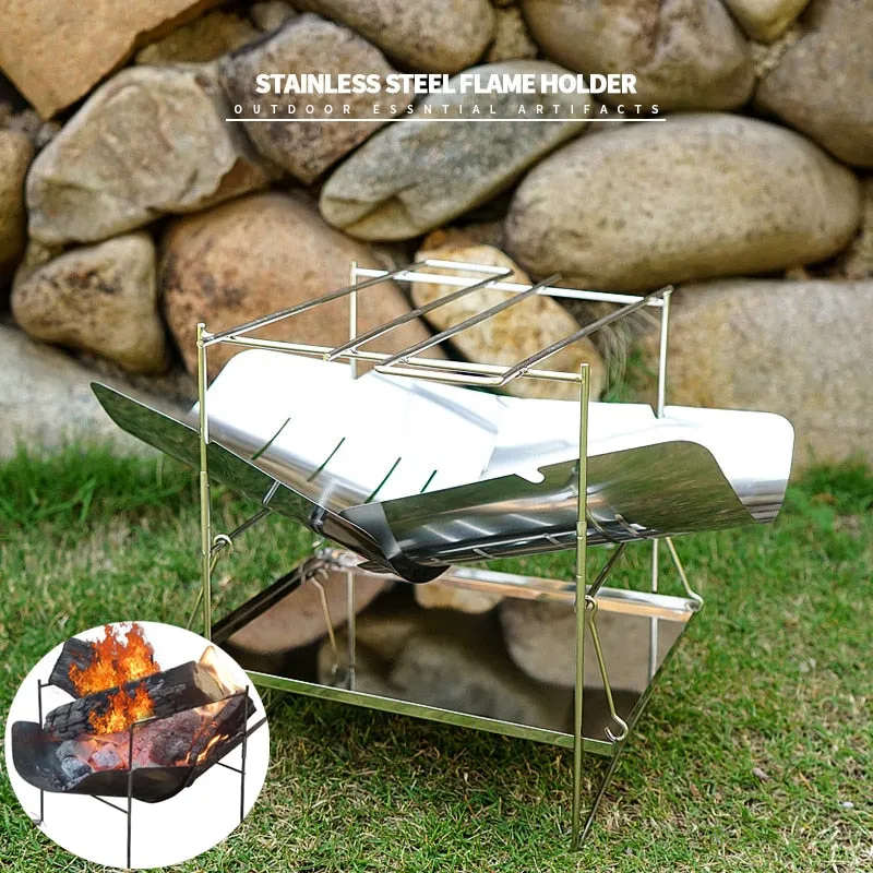 Outdoor Portable Wood Stove Burner Folding Barbecue Charcoal Stove