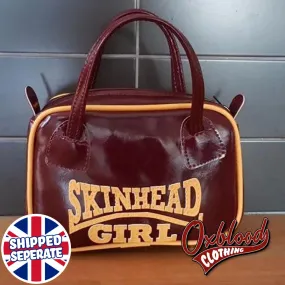 Oxblood & Yellow Skinhead Girl Handbag - GWENDA Style - Hand-stitched Skinbyrd Bag