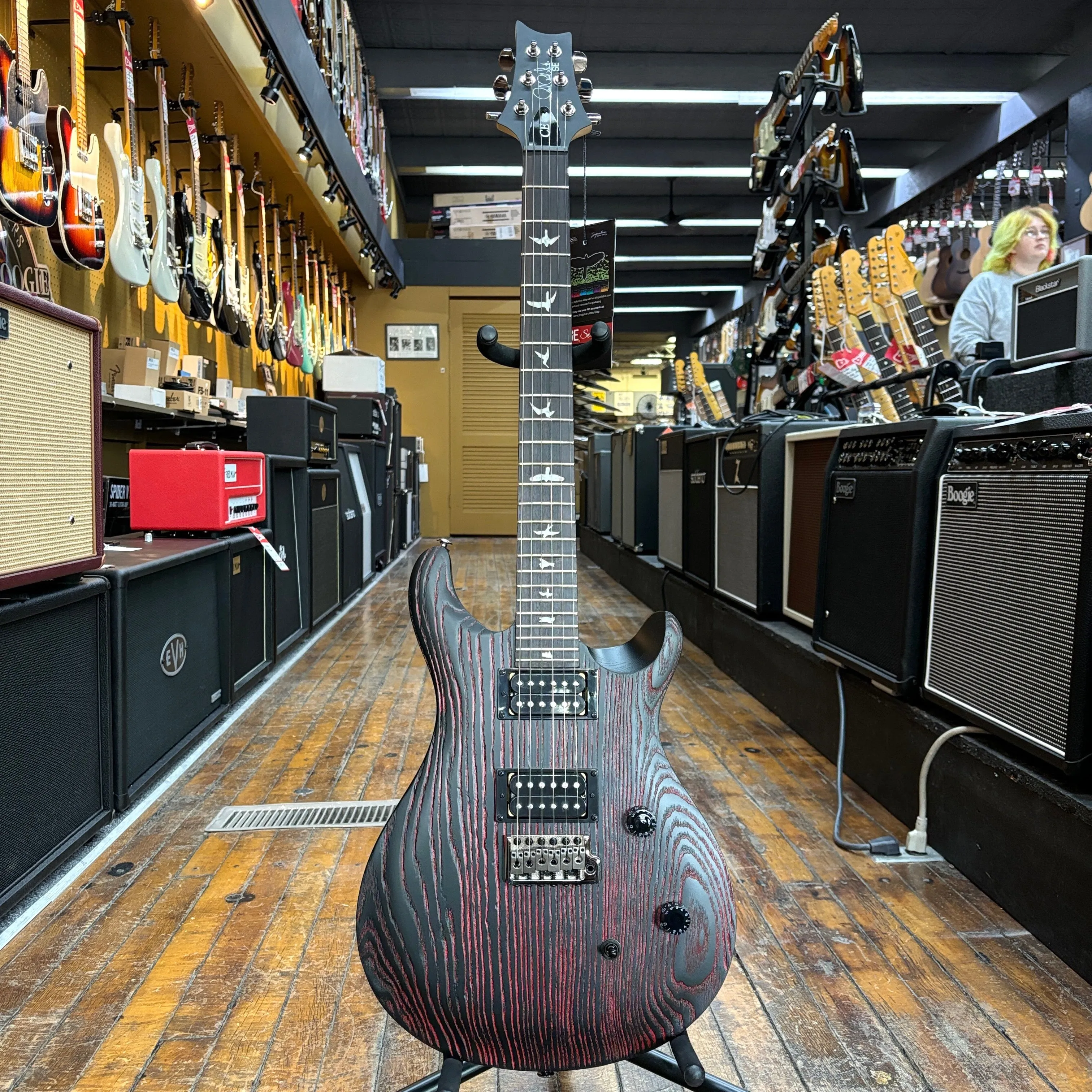 Paul Reed Smith SE Swamp Ash CE 24 Sandblasted Limited Edition Electric Guitar Sandblasted Red w/Padded Gig Bag