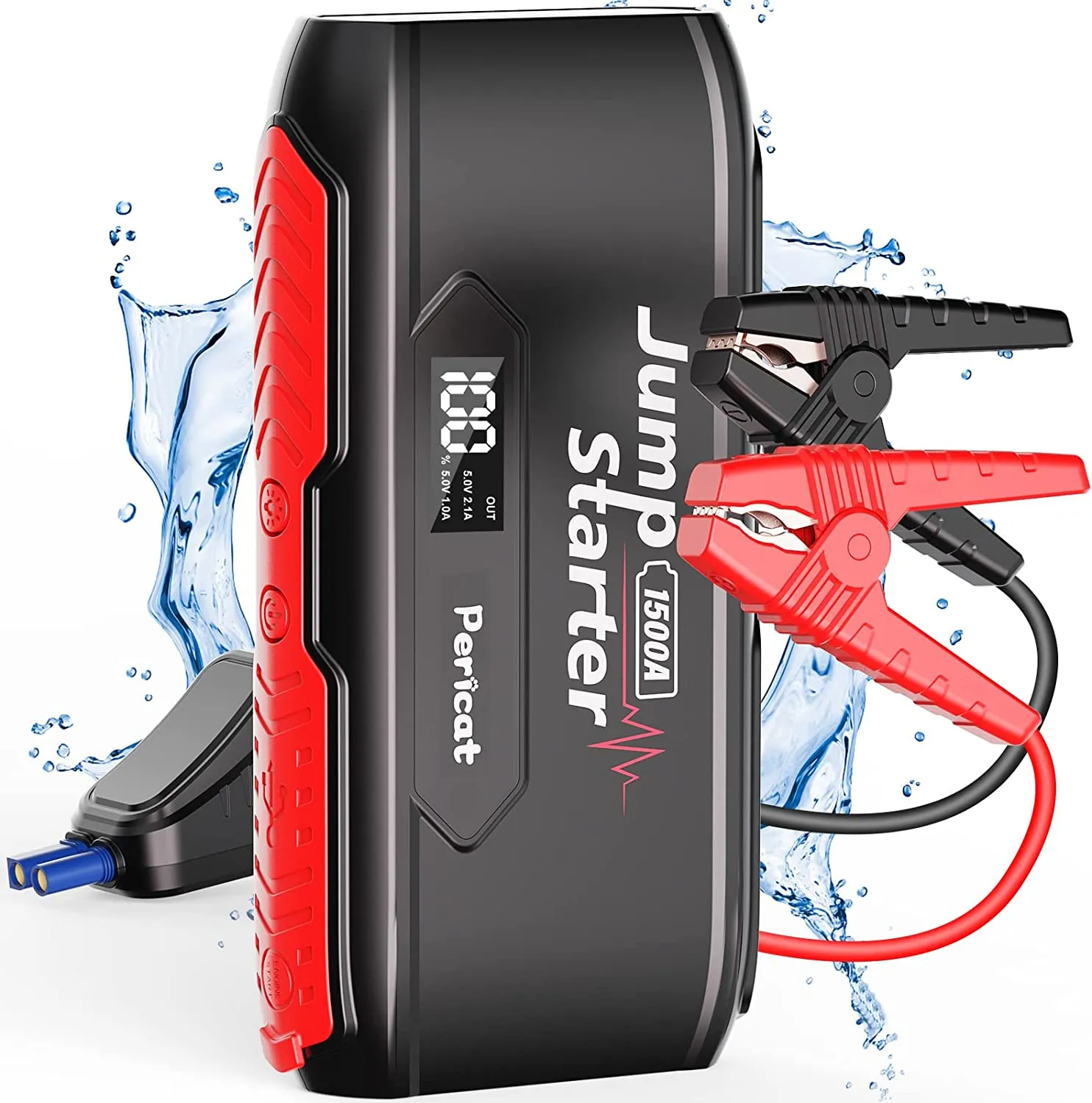 Pericat S400 Car Jump Starter,1500A Peak 18000mAh Portable Jump Starter Battery Pack