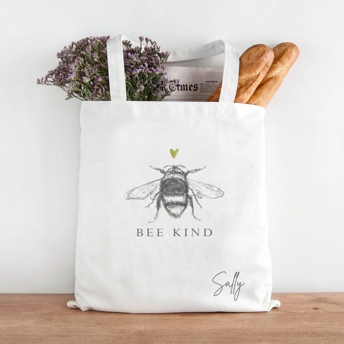 Personalised Bee Kind Tote Bag, Bee Gifts, Personalised Tote Bag, Be Kind Gifts, Bee Tote Bag Gift, Personalised Shopping Bag, Gifts for Her