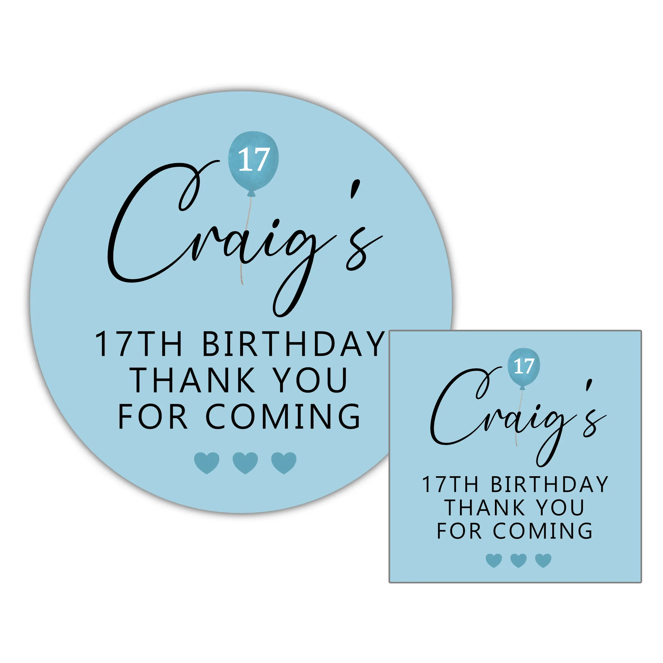 Personalised Birthday Gift Bag Blue Balloon