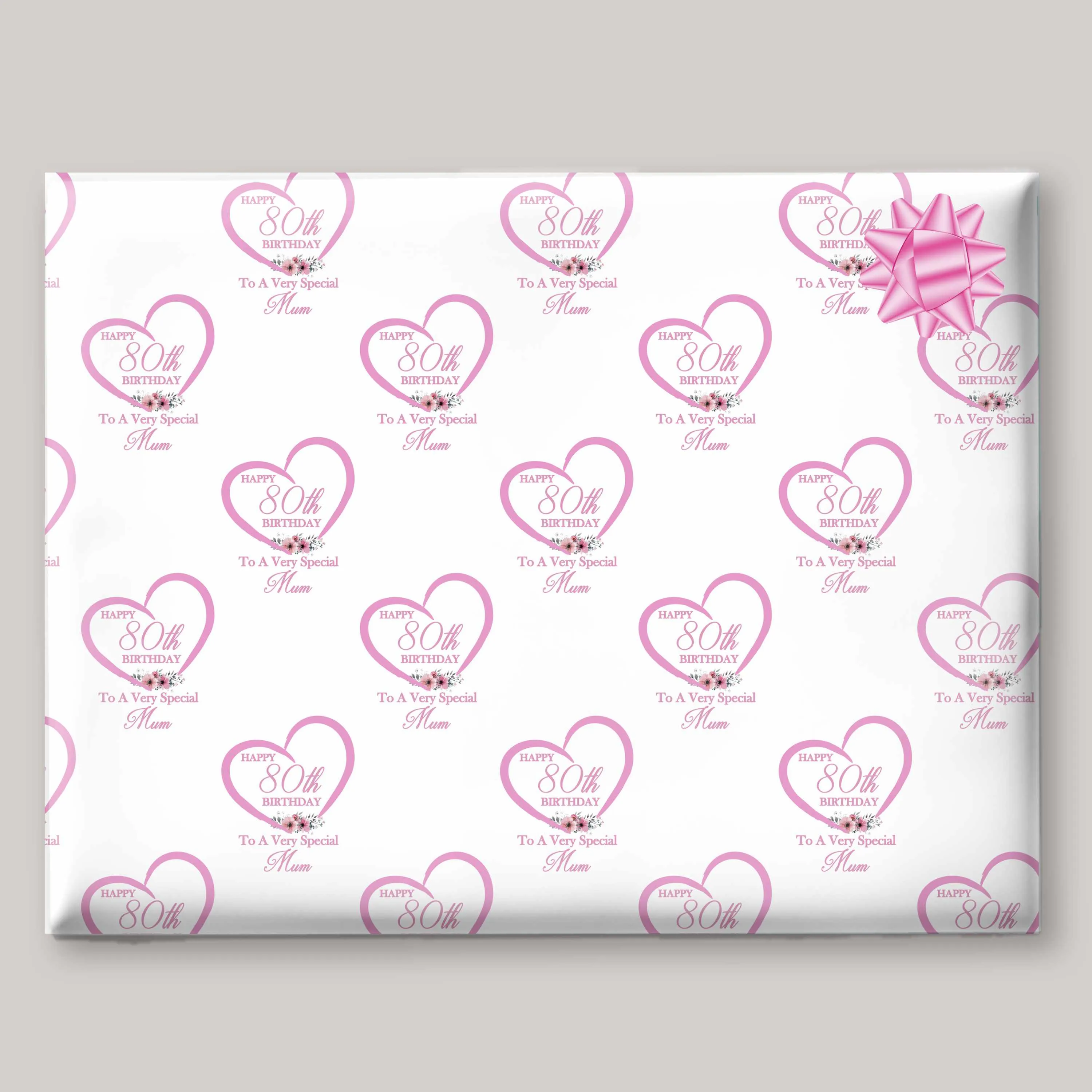 Personalised Birthday Gift Bag Pink Heart