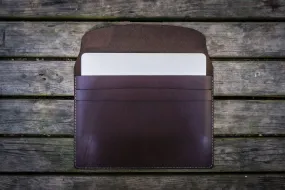 Personalized Leather MacBook Sleeves - Dark Brown