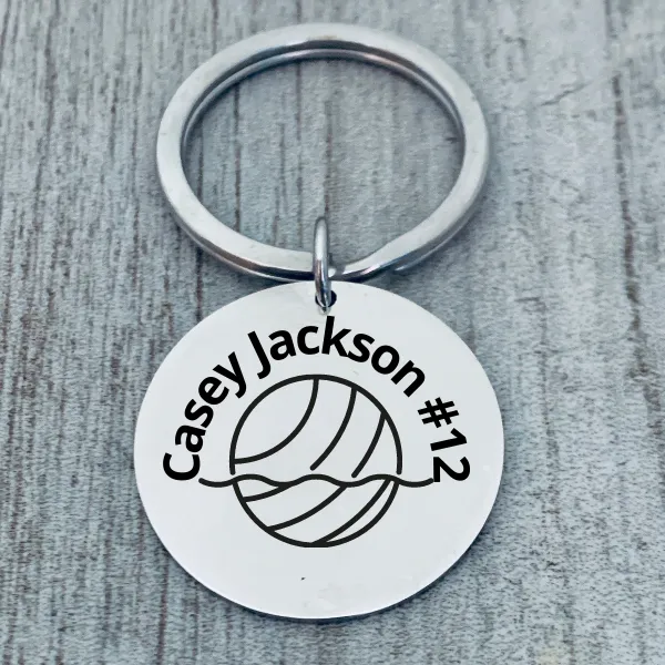 Personalized Waterpolo Keychain