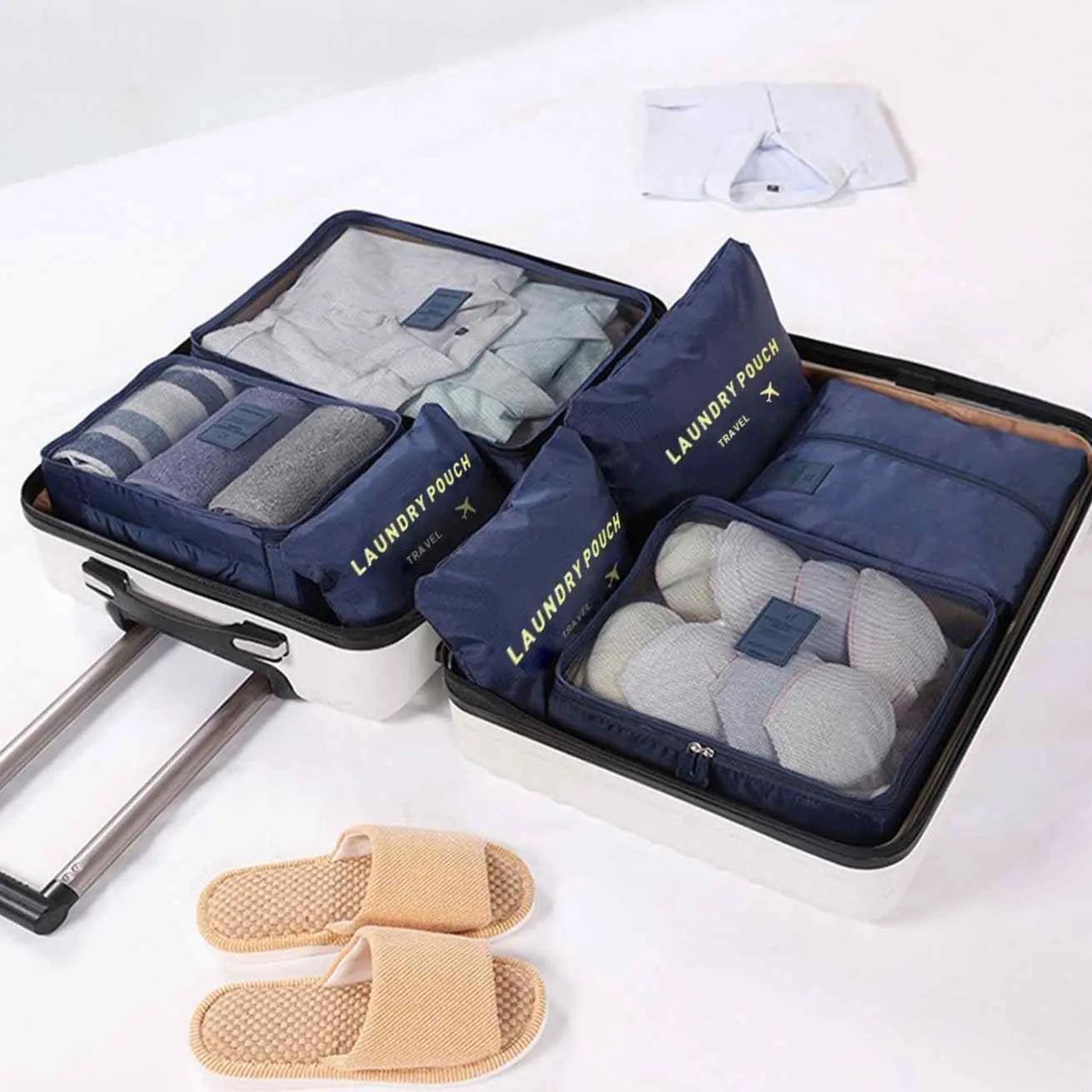 Pierre Cardin 6 Piece Travel Organiser/Packing Cubes