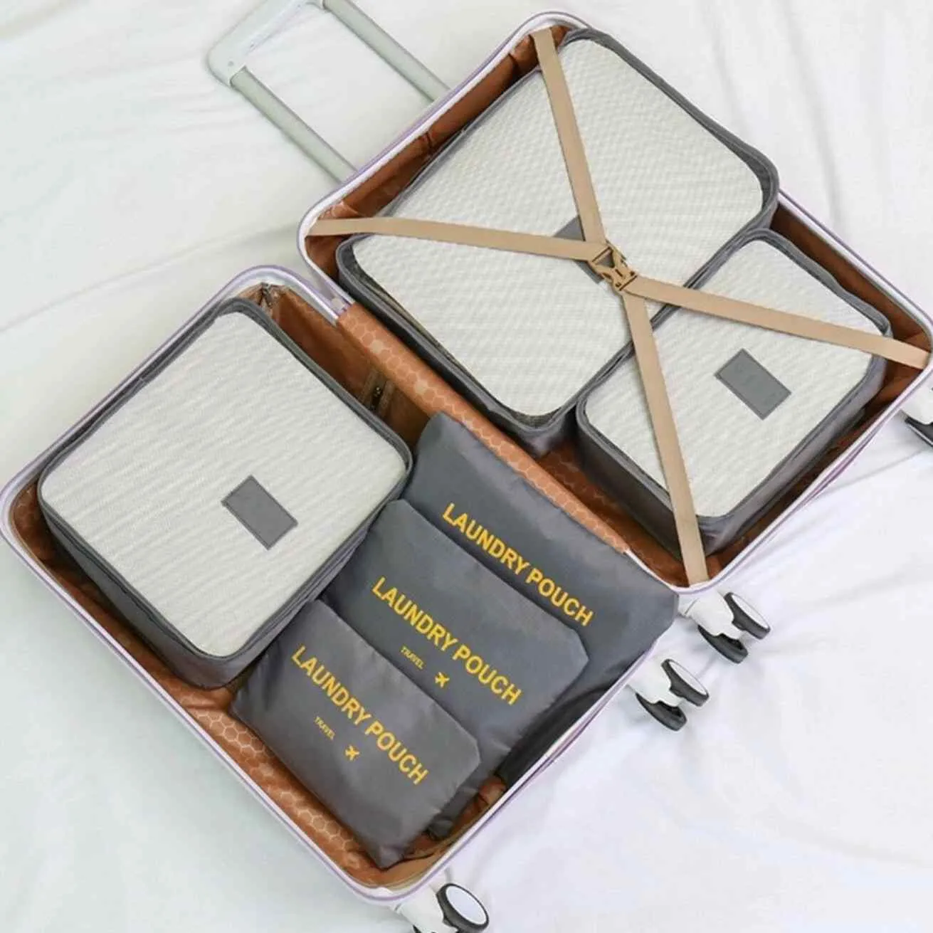 Pierre Cardin 6 Piece Travel Organiser/Packing Cubes