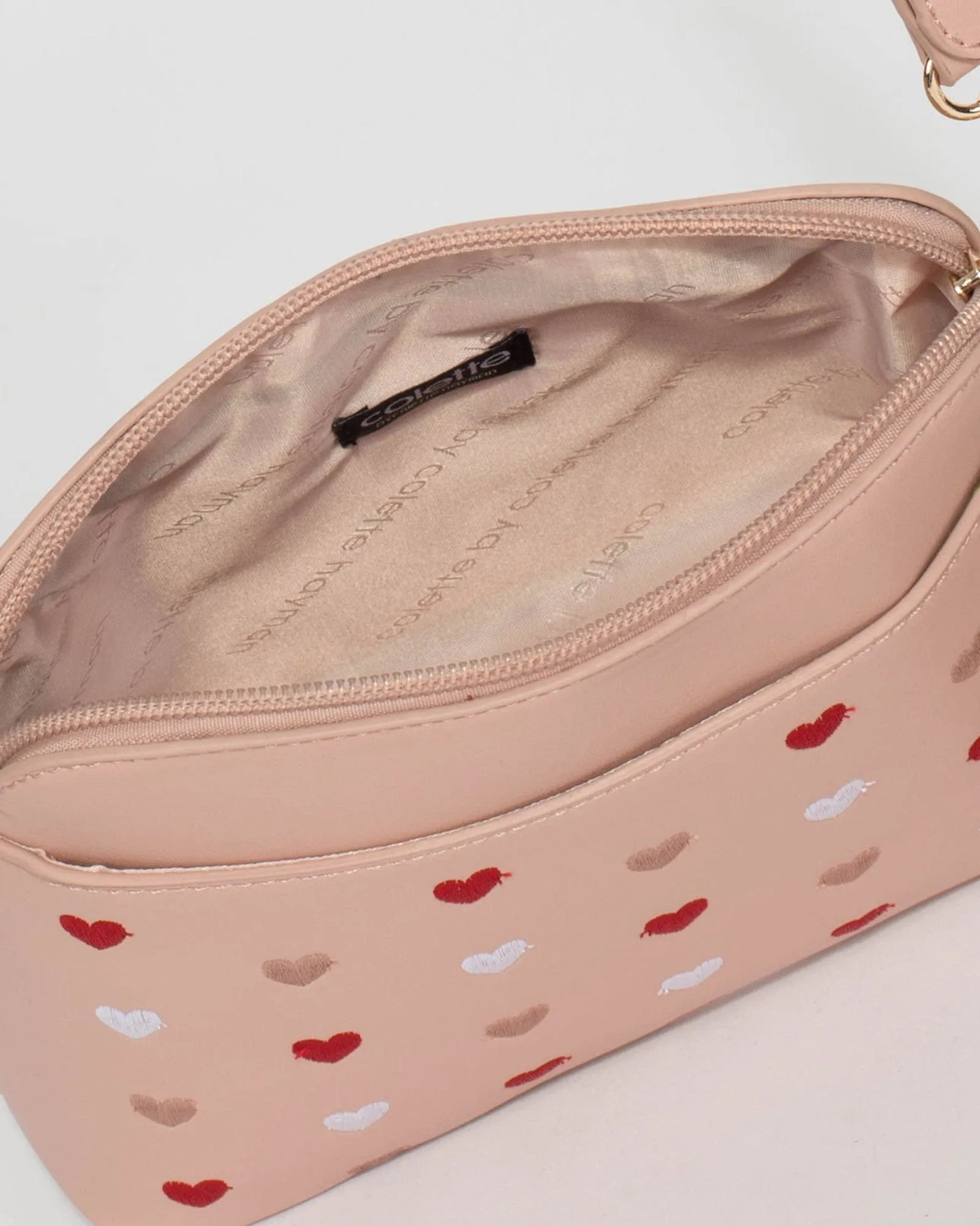 Pink Karen Heart Charm Limited Edition Crossbody Bag