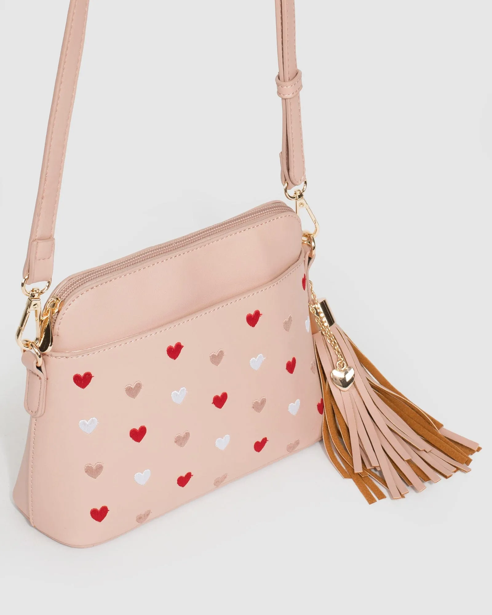 Pink Karen Heart Charm Limited Edition Crossbody Bag