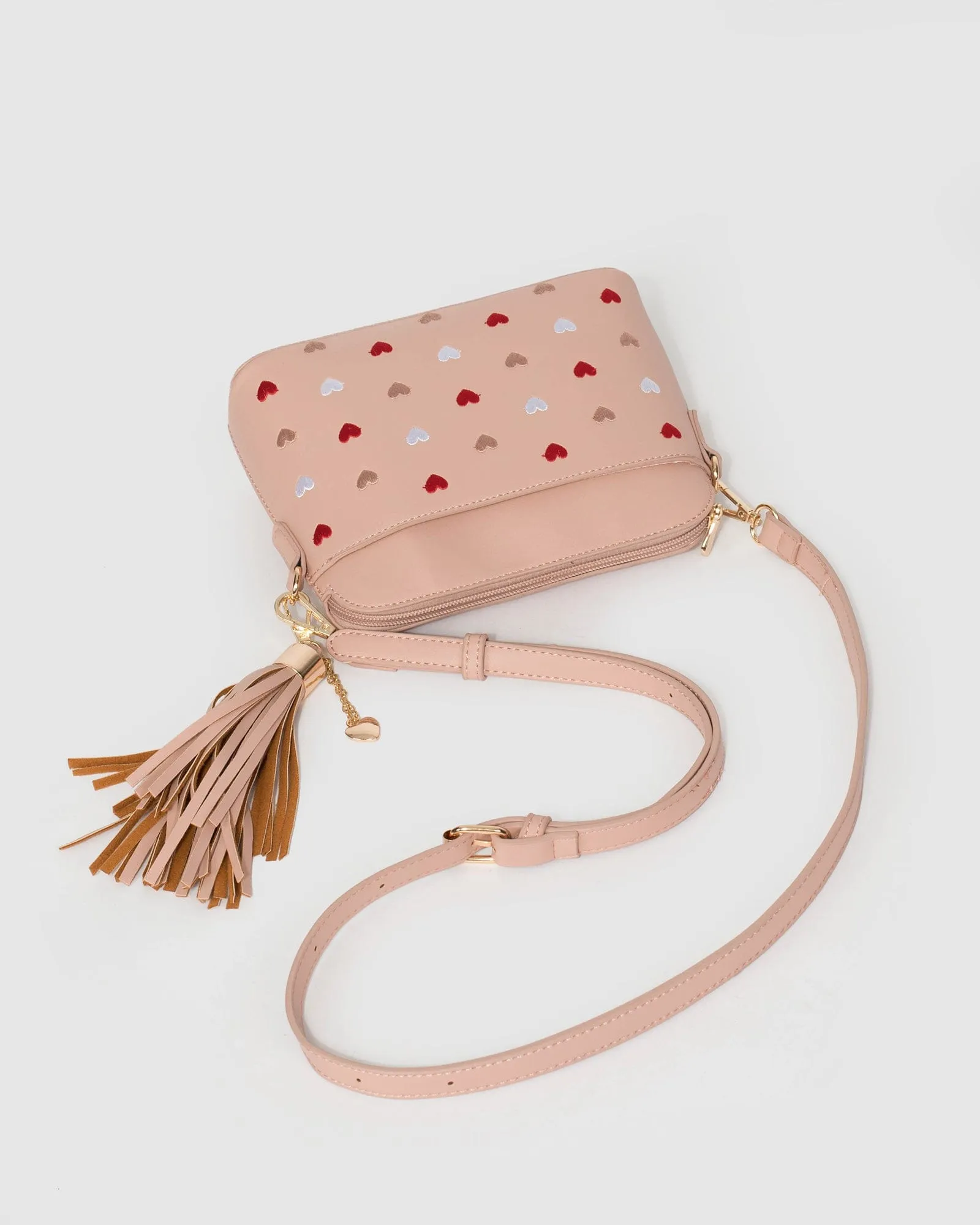 Pink Karen Heart Charm Limited Edition Crossbody Bag