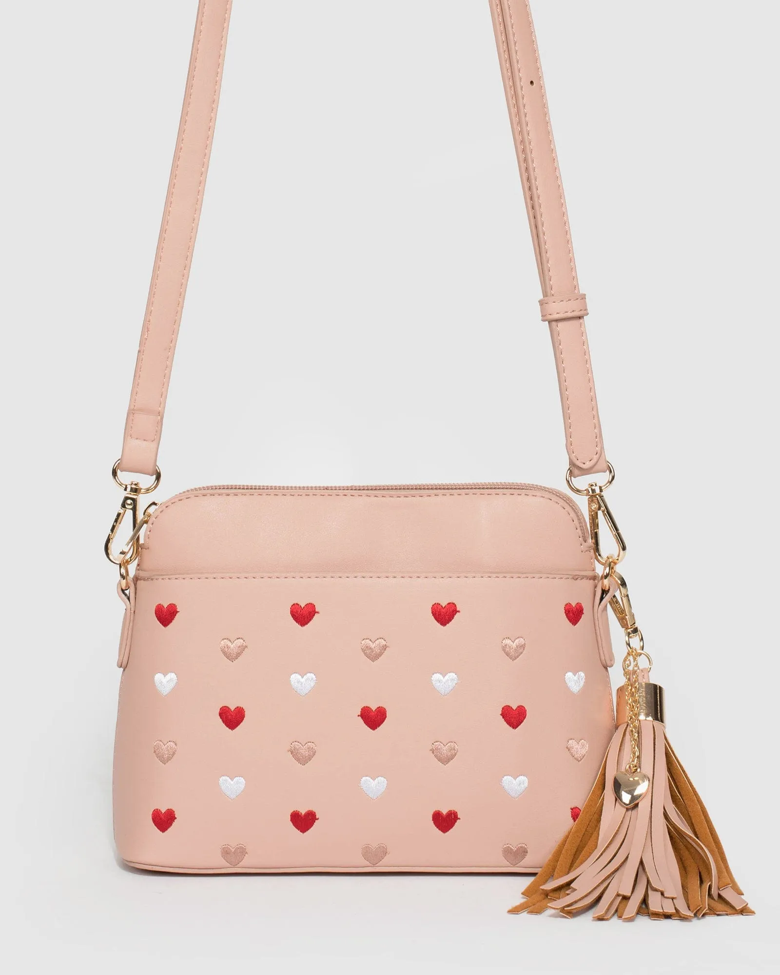 Pink Karen Heart Charm Limited Edition Crossbody Bag